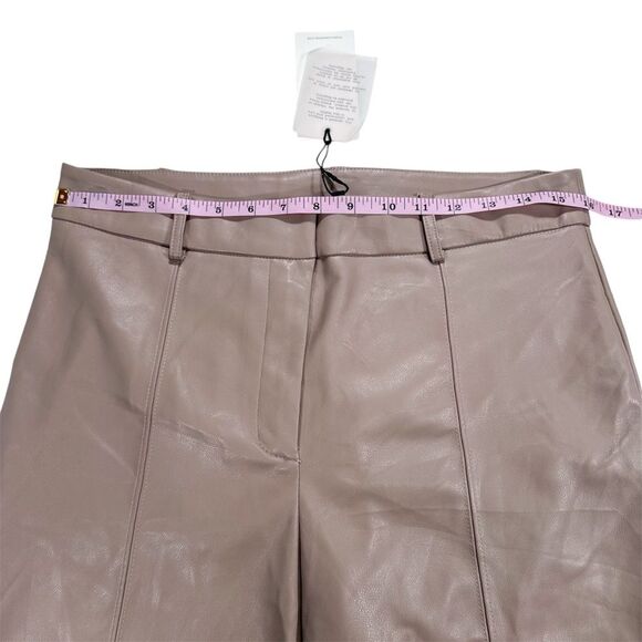 NWT 7 for All Mankind Size L Vegan Faux Leather Pants Wide Leg Ankle High Rise - Picture 6 of 14